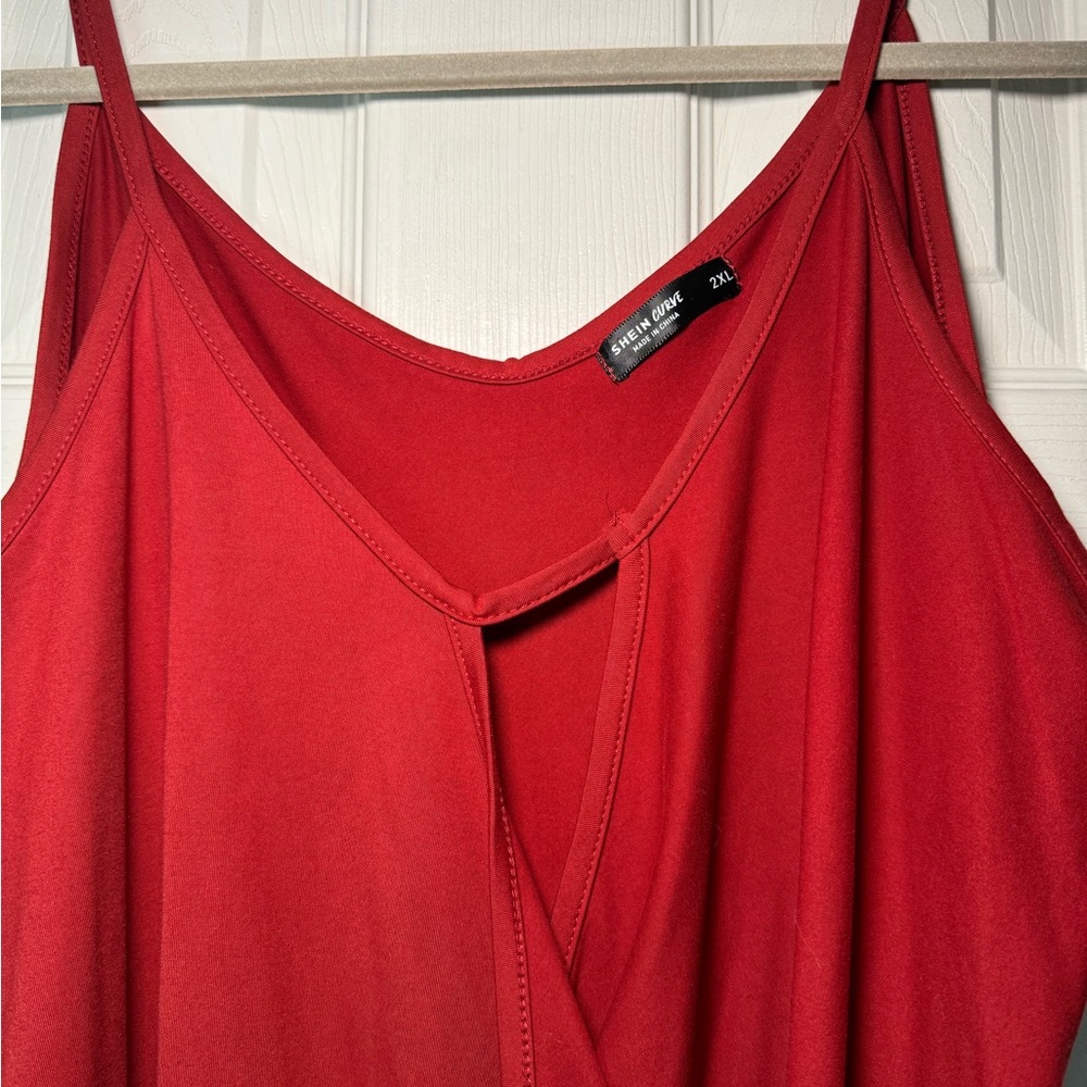 SHEIN curve 2xl beautiful shirt dark red almost maroon in color.